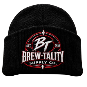 Embroidered Black Beanie